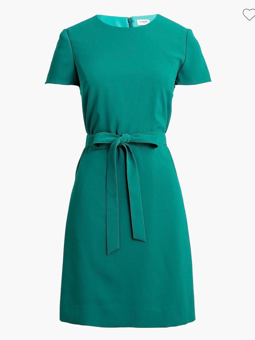 NWOT J Crew Belted Suiting Dress - Size 8 - Jade Green